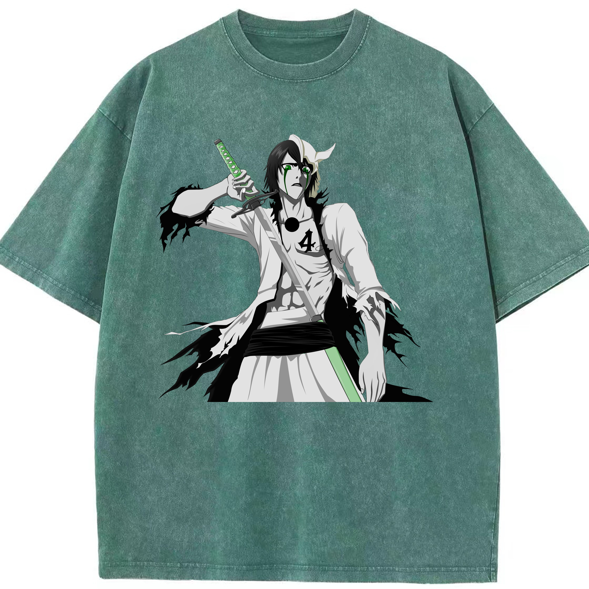 （画像用） ブリーチ ウルキオラ·シファー BLEACH Ulquiorra cifer 綿100% ヴィンテージ風 半袖Tシャツ（フロントプリント）